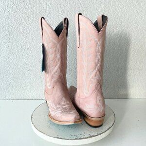 Lane LEXINGTON Womens Cowboy Boots 8 Blush Pink Western Cowgirl Mid Calf Tall